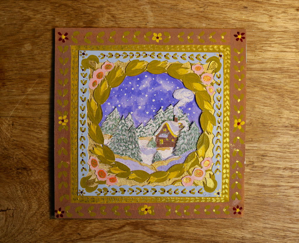 Illustration - "Chalet sous la neige" Gwennbleun