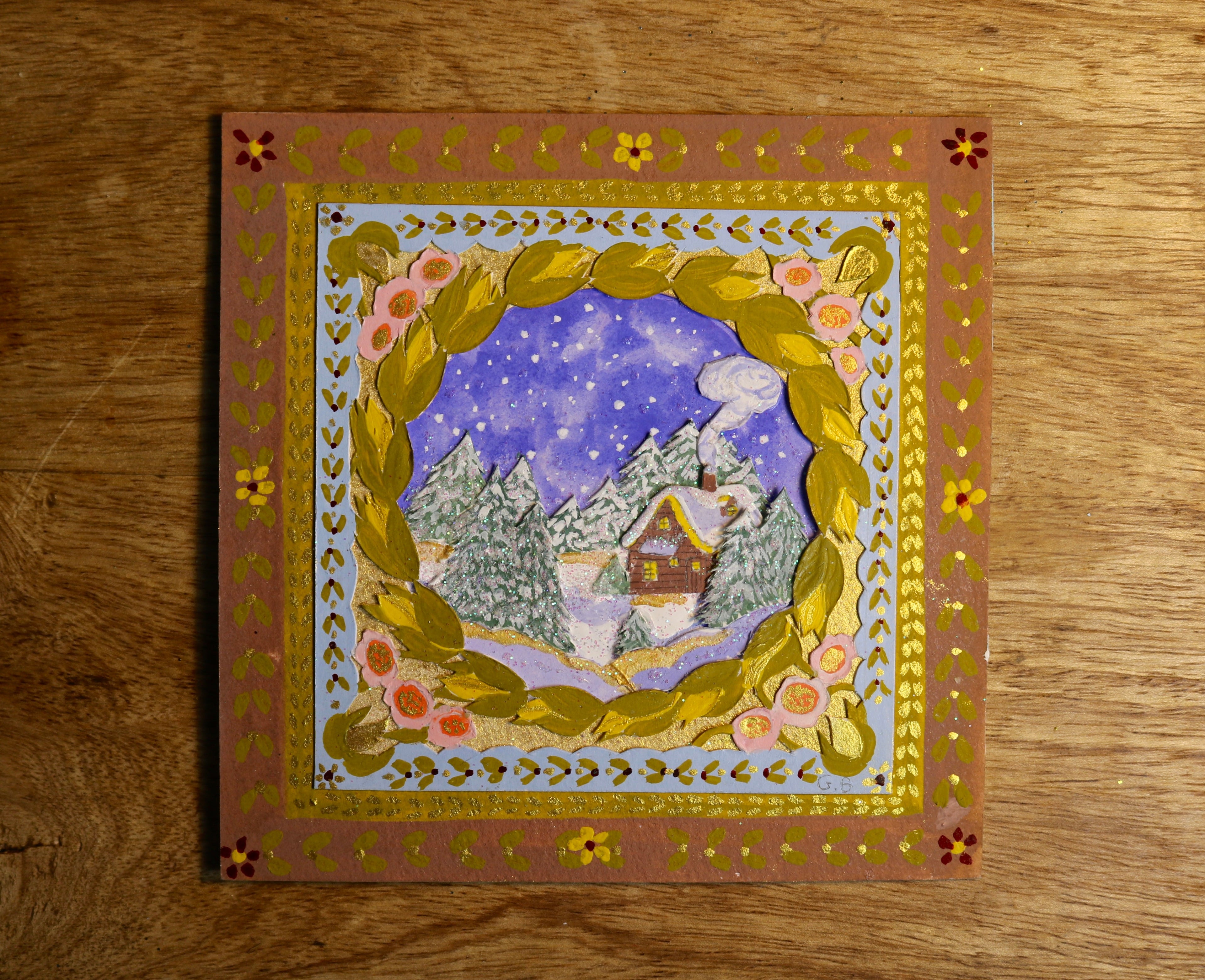 Illustration - "Chalet sous la neige" Gwennbleun