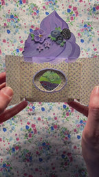 Tunnel book - "Blueberry Cupcake"